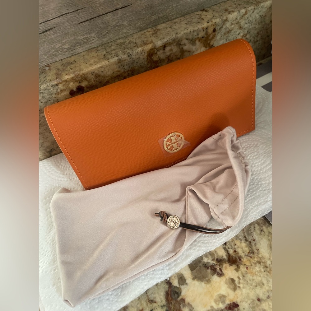 Tory Burch Vibrant Orange Sunglasses case